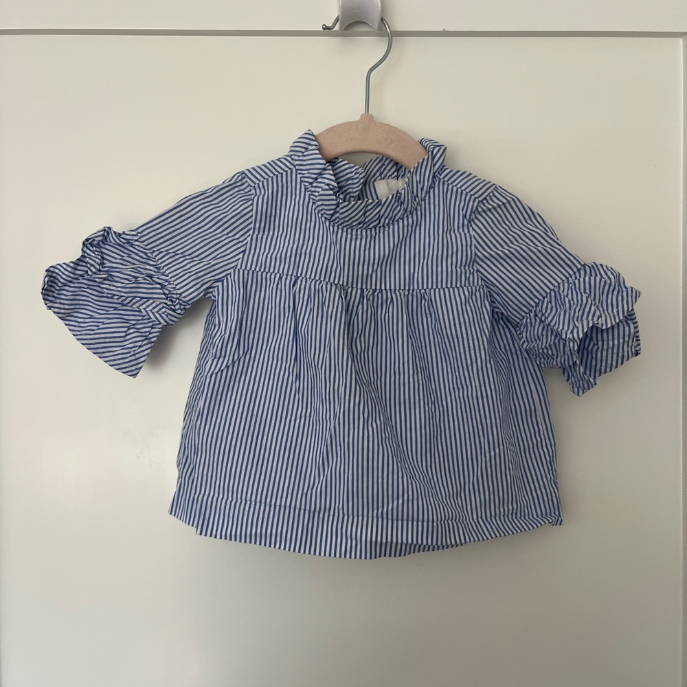 Janie and Jack Blue Striped Blouse